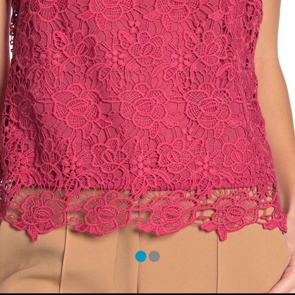 NWT: Sleeveless Mockneck Lace Blouse - Picture 3 of 5